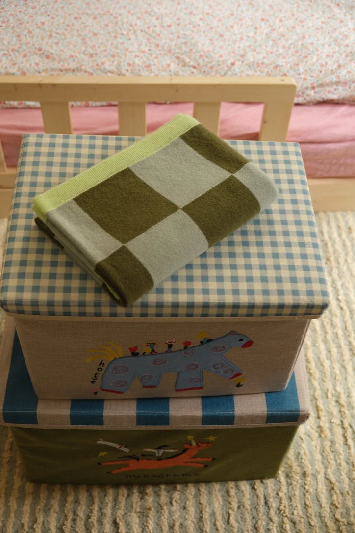 Finding Dodo - Babydecke Frida Cashmere Karo grün