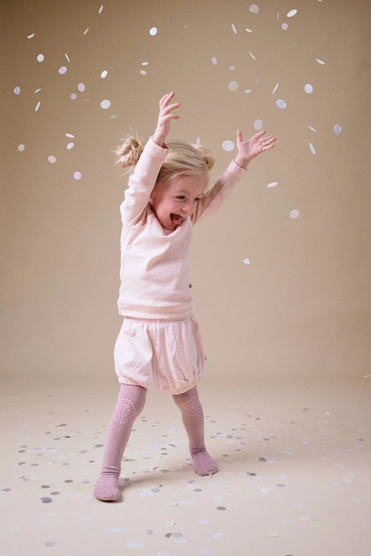 GoBabyGo - Bambus Krabbelstrumpfhose rosa-glitzer