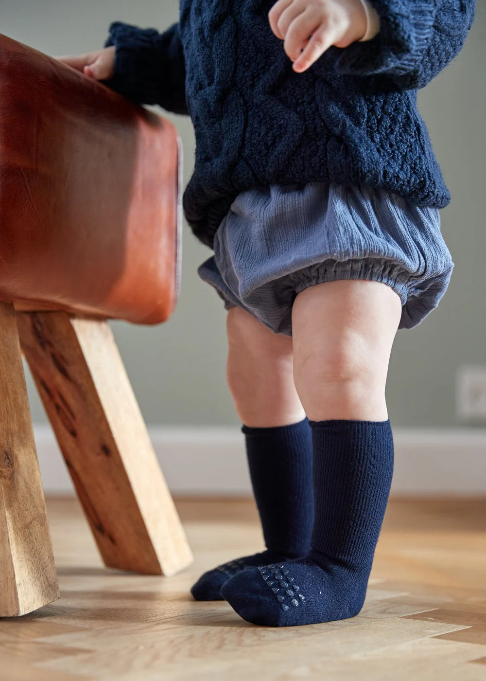Go Baby Go - Bambus Stoppersocken dunkelblau