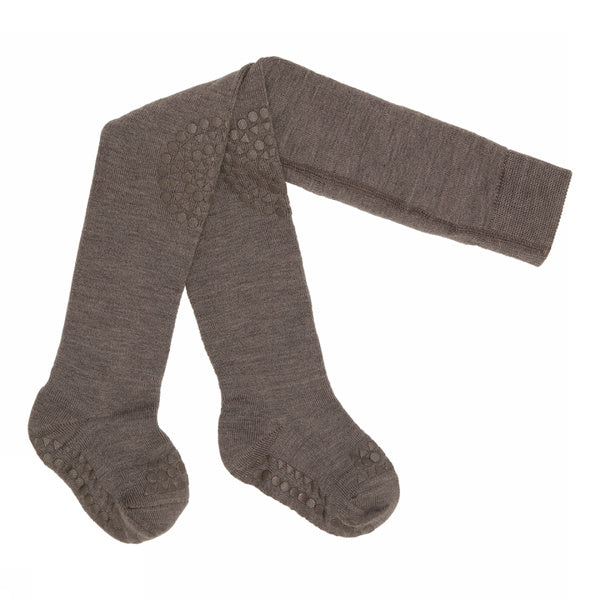 GoBabyGo - Krabbelstrumpfhose in braun für Babys / Mädchen / Jungen aus Merinowolle
