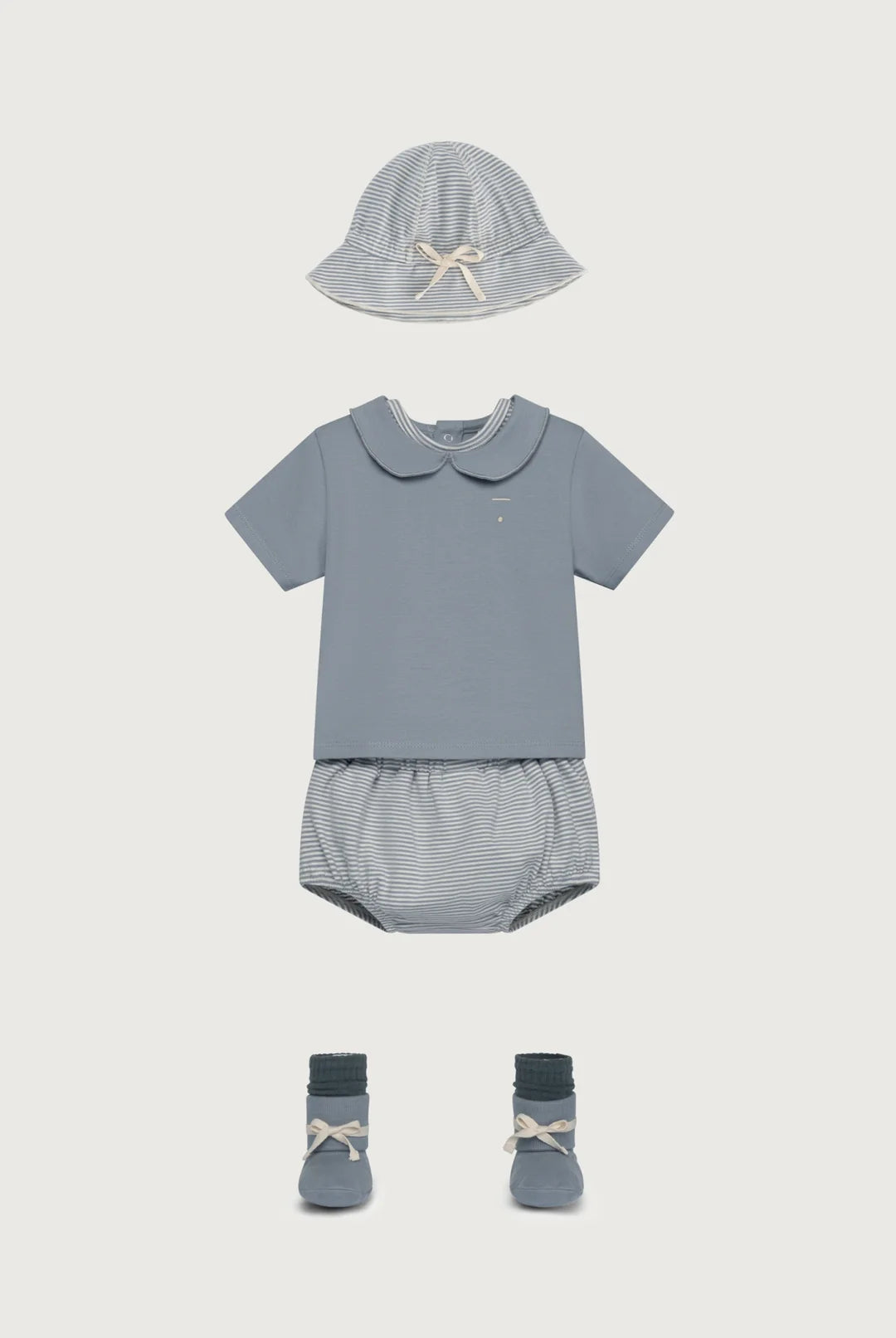 Gray Label - Baby Schuhe Bio-Baumwolle Blau Grau