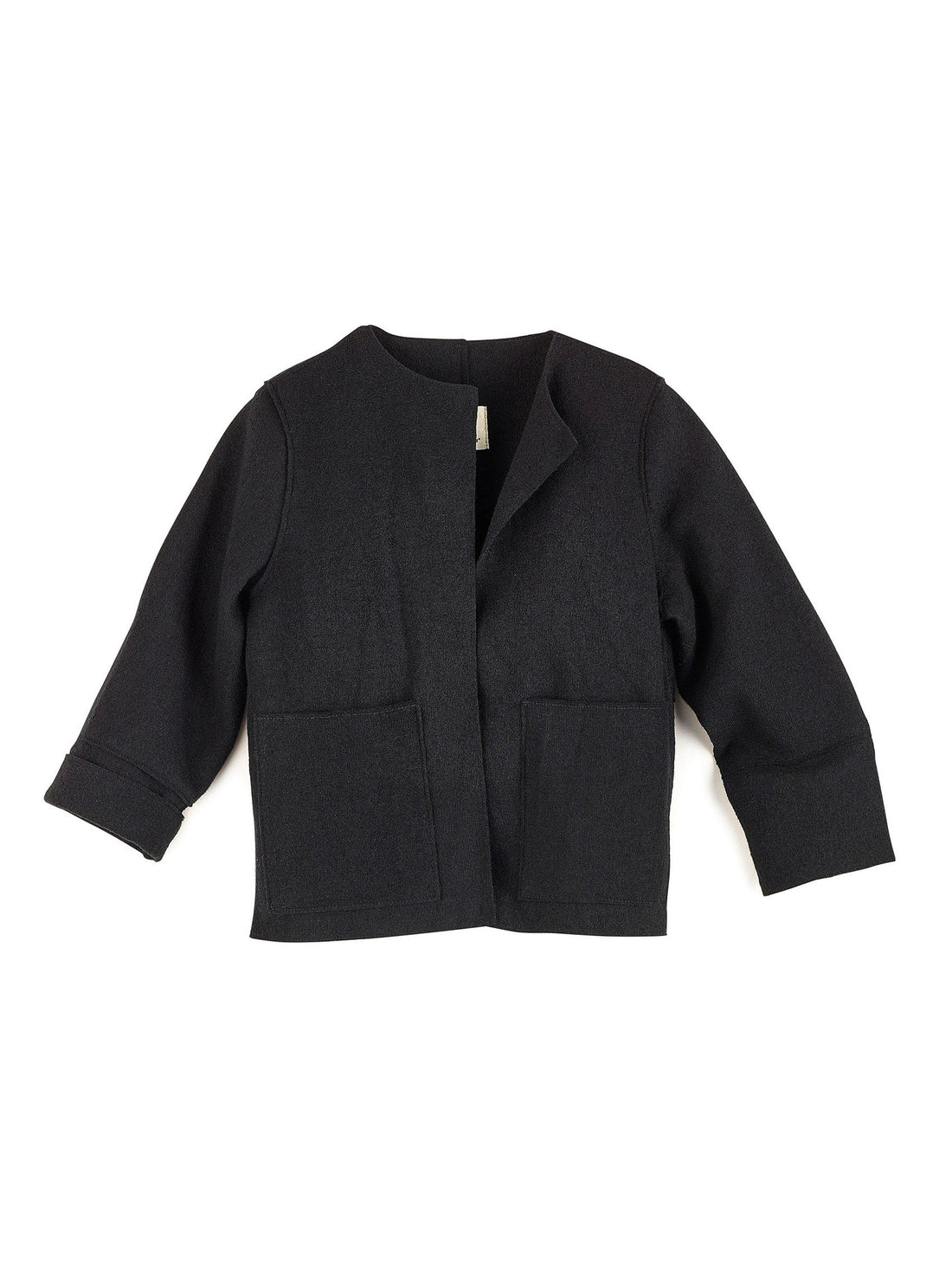 Halfen - schwarzer Walkblazer aus Wolle