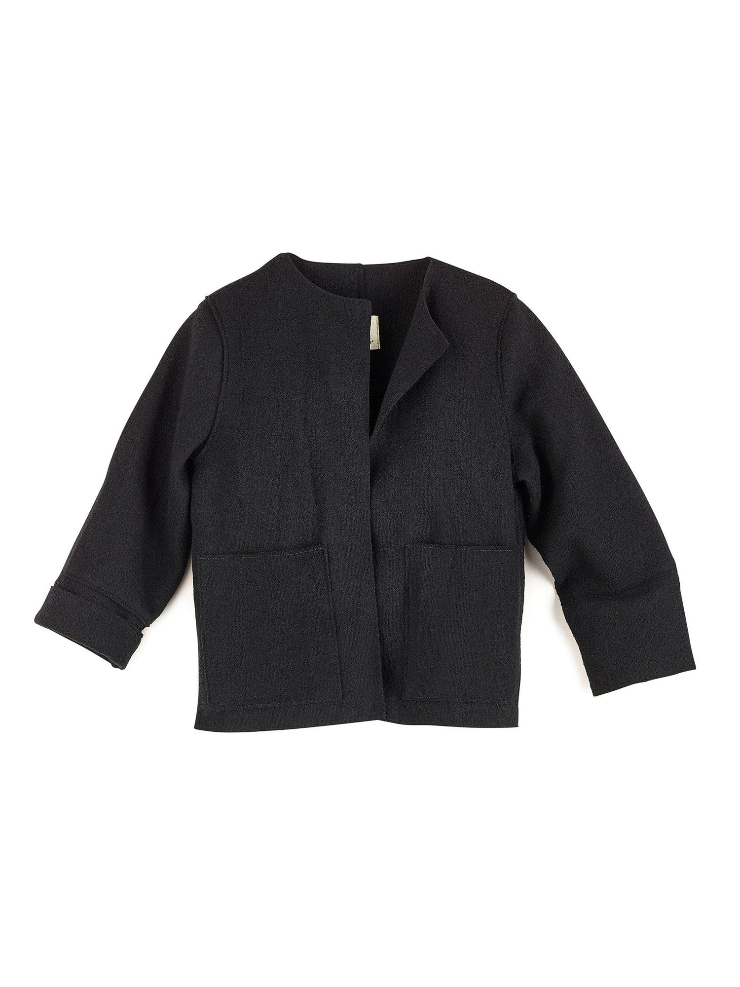 Halfen - schwarzer Walkblazer aus Wolle