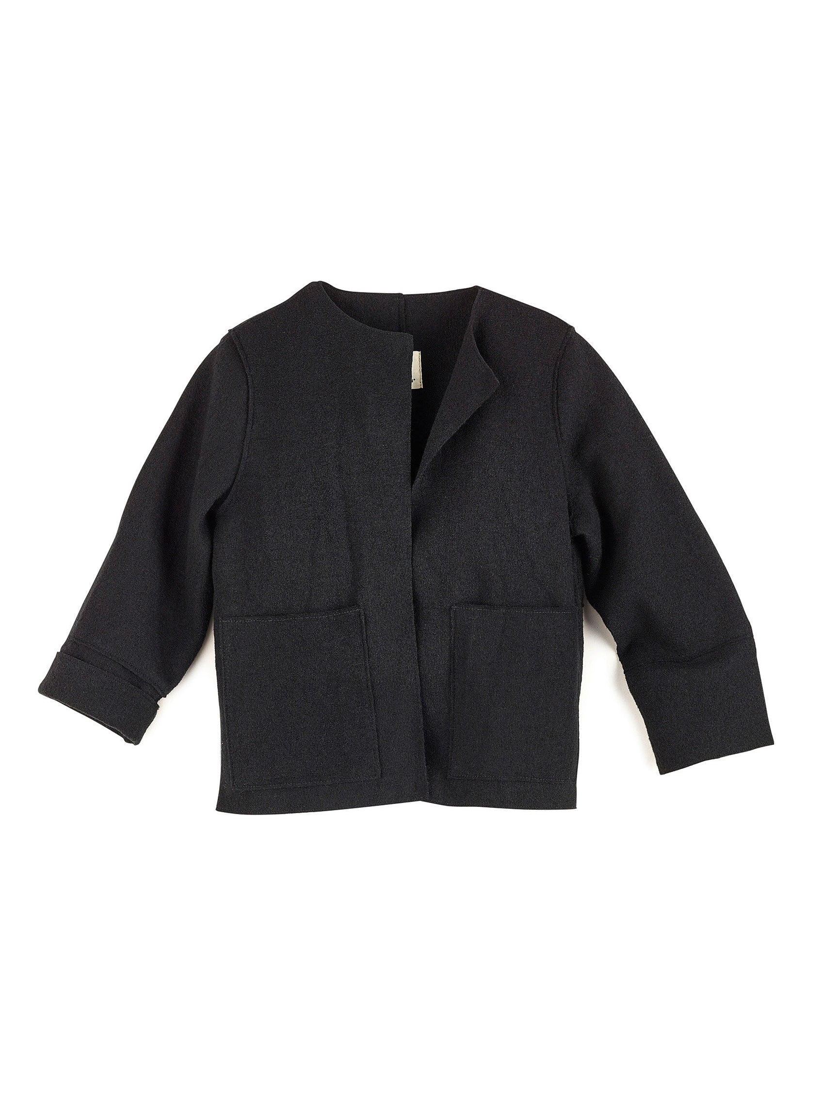 Halfen - schwarzer Walkblazer aus Wolle