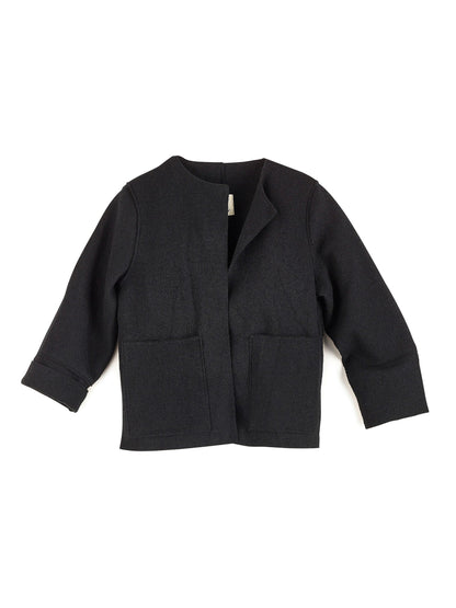 Halfen - schwarzer Walkblazer aus Wolle