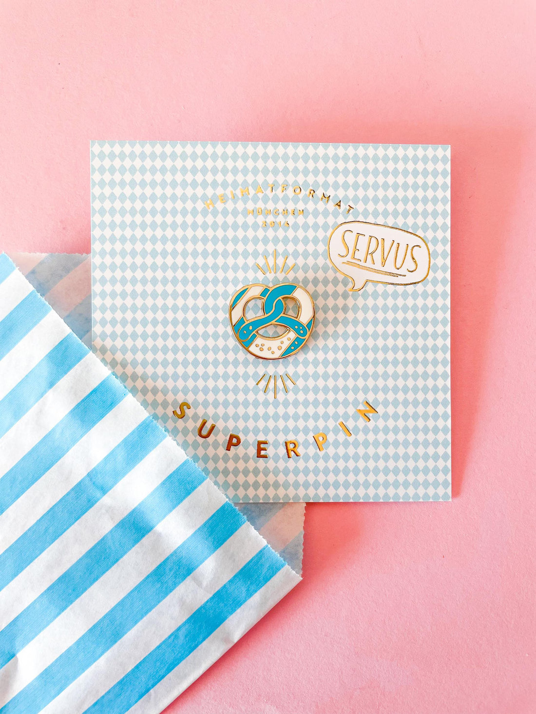 Heimatformat - Breze-SuperPin blau/ weiss