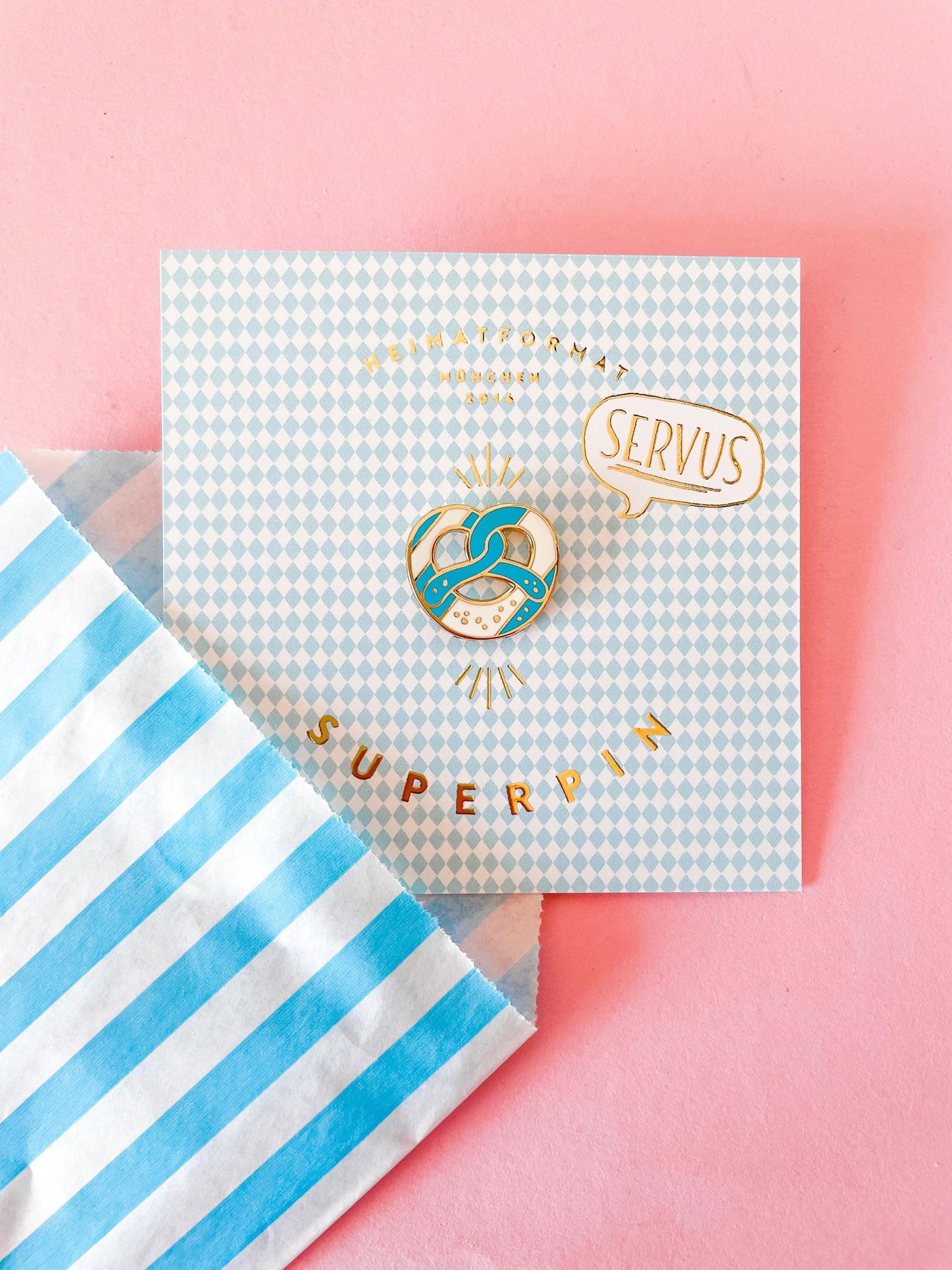 Heimatformat - Breze-SuperPin blau/ weiss