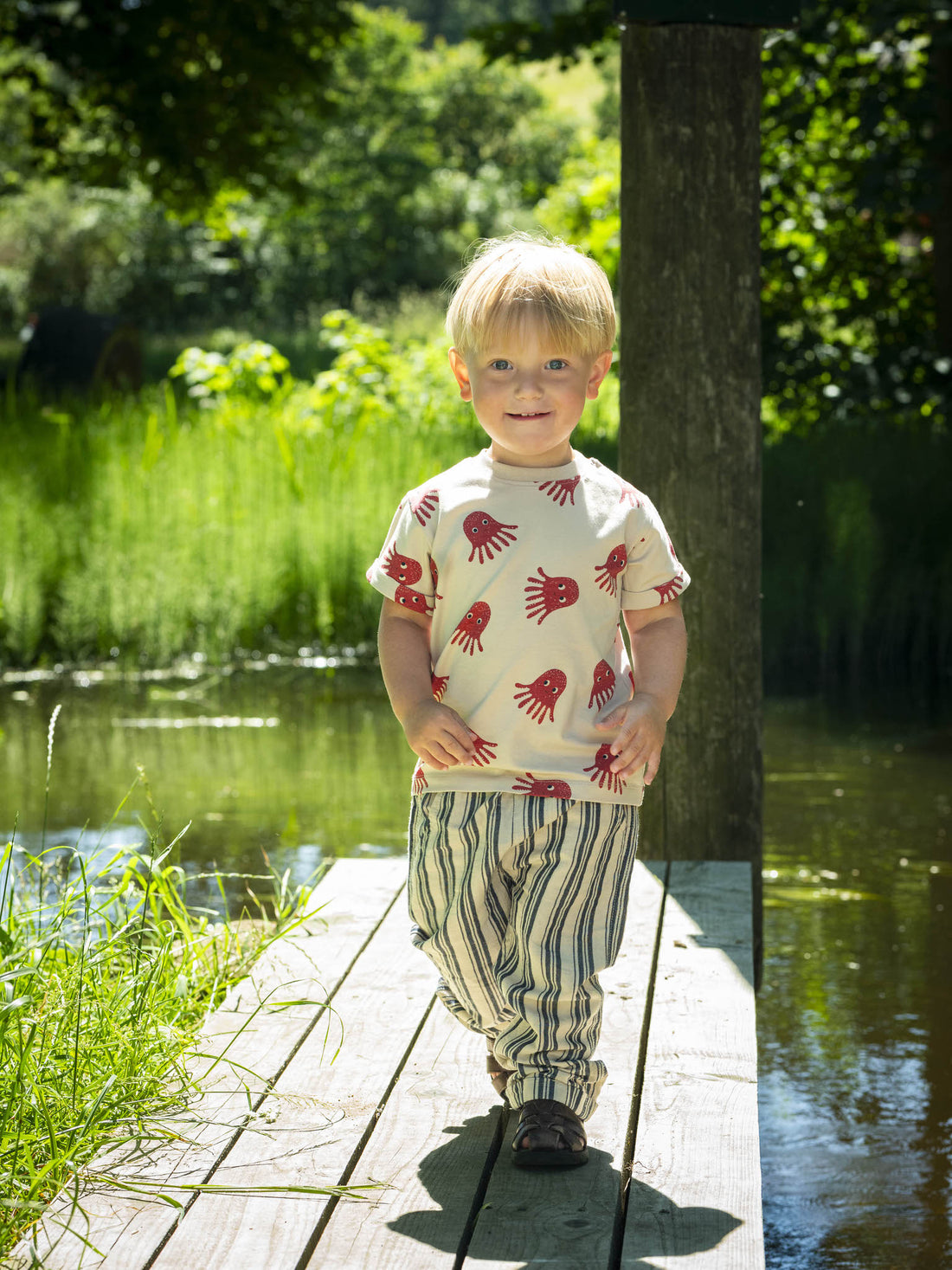Hust &amp; Claire - Babyhose Streifen Leinen/ Baumwolle