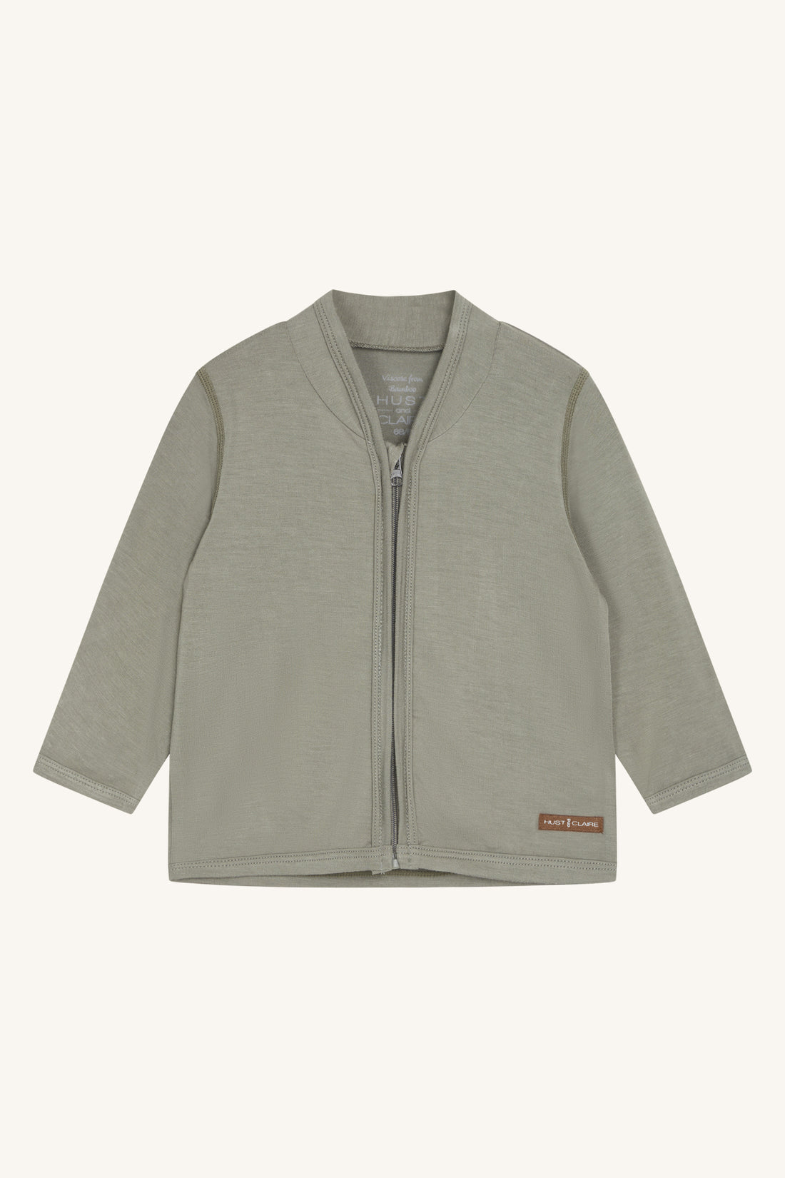Hust & Claire - Babyjacke Bambus braun mit Reißverschluss
