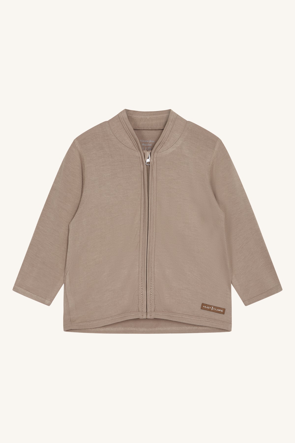 Hust &amp; Claire - Babyjacke Bambus braun mit Reißverschluss