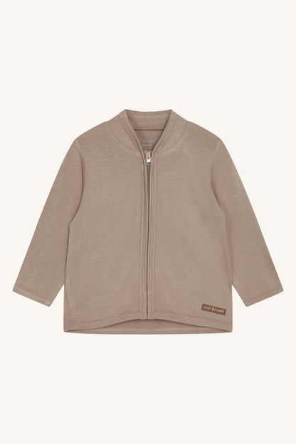 Hust &amp; Claire - Babyjacke Bambus braun mit Reißverschluss