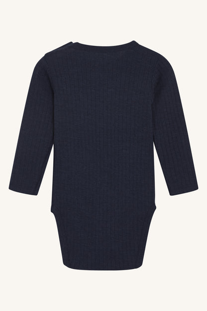 Hust &amp; Claire - Baby Body Wolle/ Seide dunkelblau