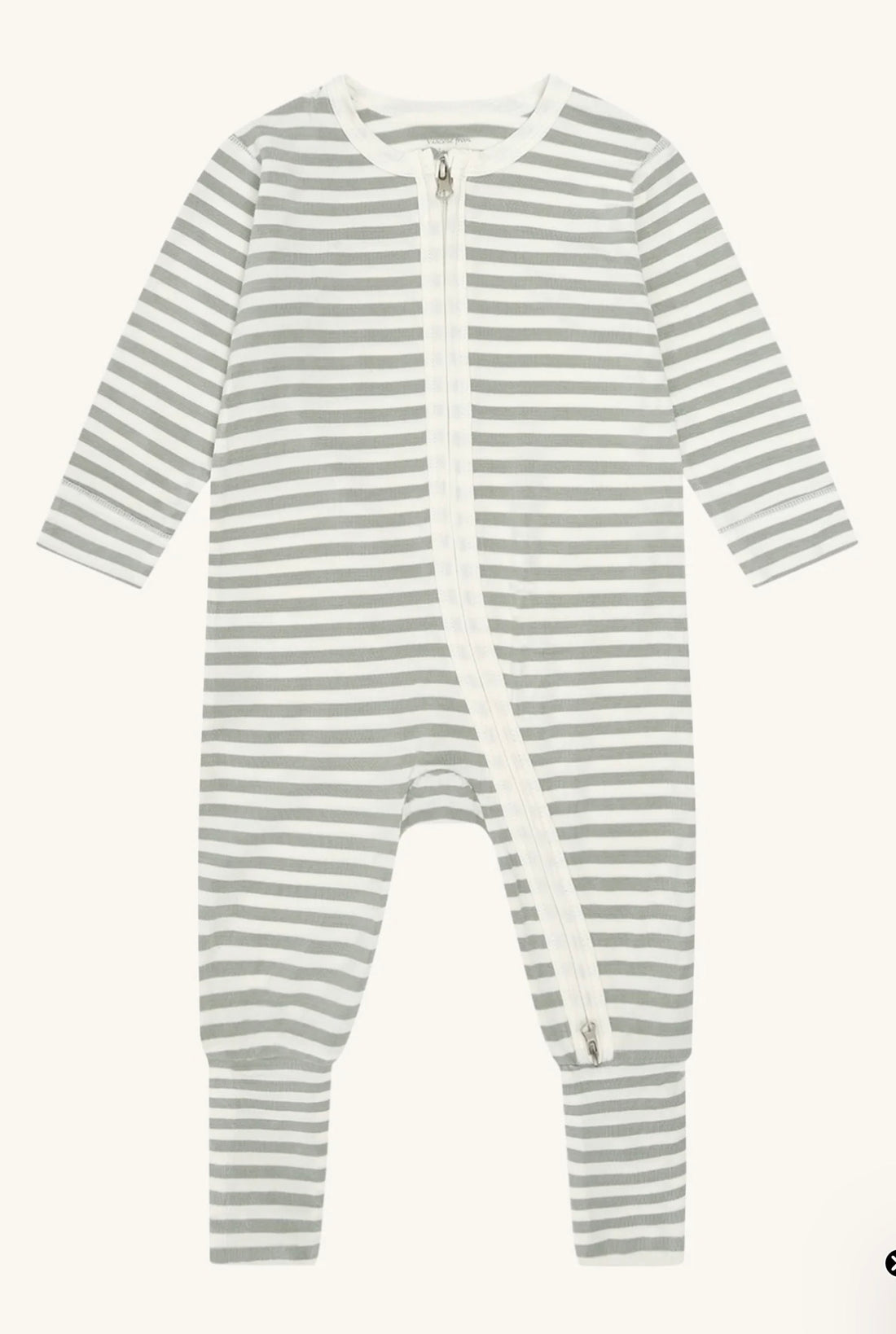 Hust &amp; Claire - Baby Strampler grau-weiß gestreift