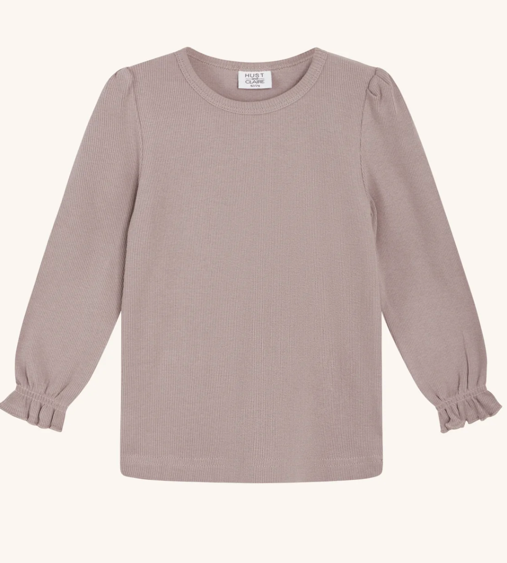 Hust &amp; Claire -Baby Amma Langarm-Shirt gerippt pastel Lila