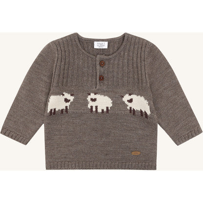 Hust &amp; Claire - Baby Pullover aus Wolle "Schaf" beige