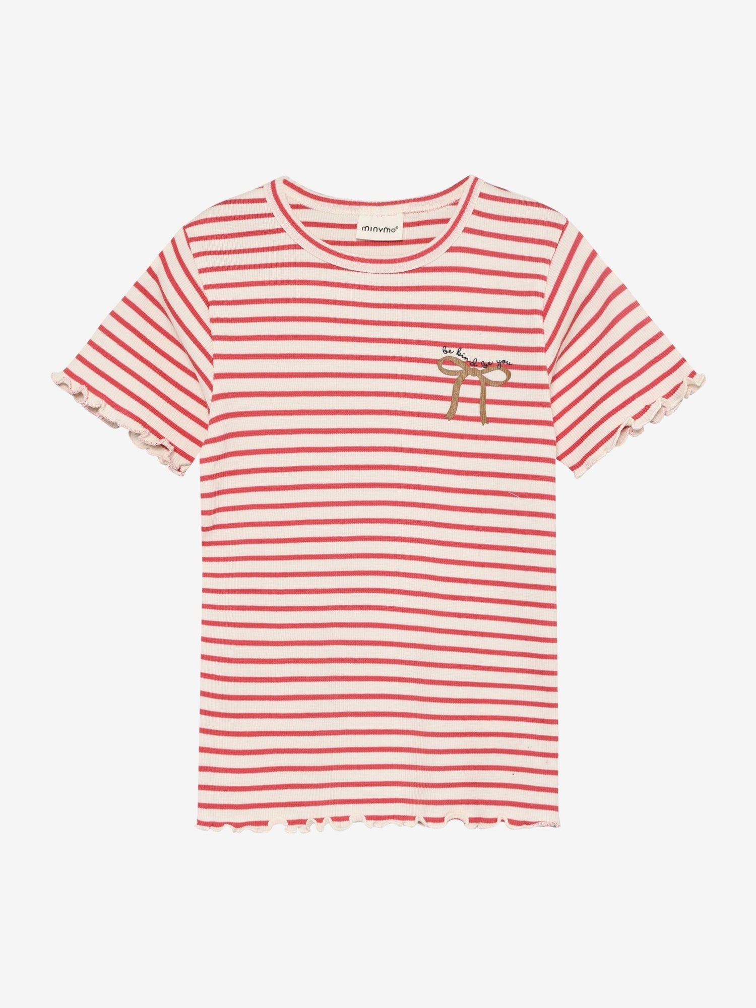 Minymo - Kinder T-Shirt gestreift rot-weiß