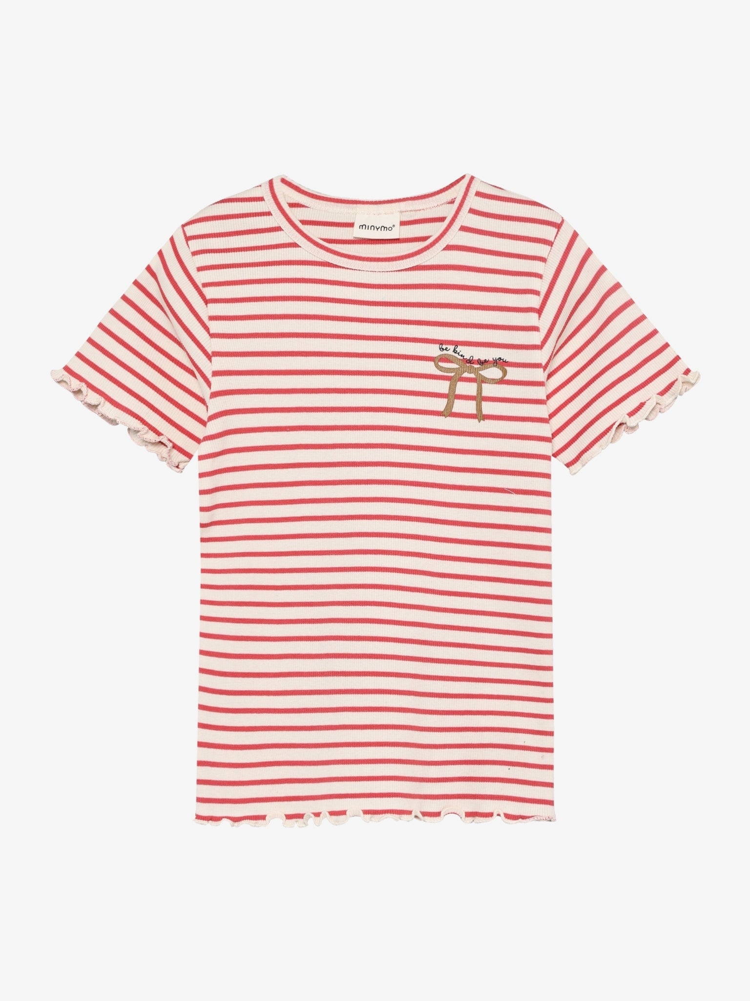 Minymo - Kinder T-Shirt gestreift rot-weiß