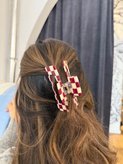 Haarklammer-schwarz-kariert