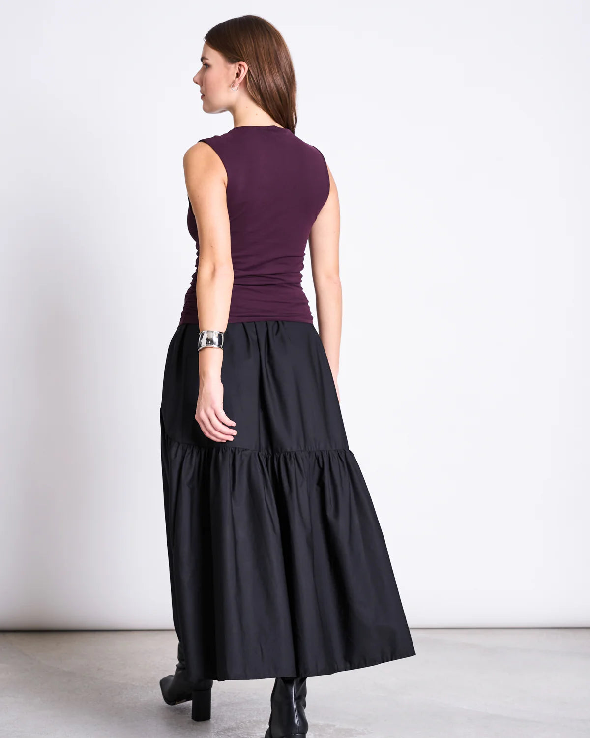 Jan ´n June - Gerafftes Top Rafo bordeaux aus Bio-Baumwolle