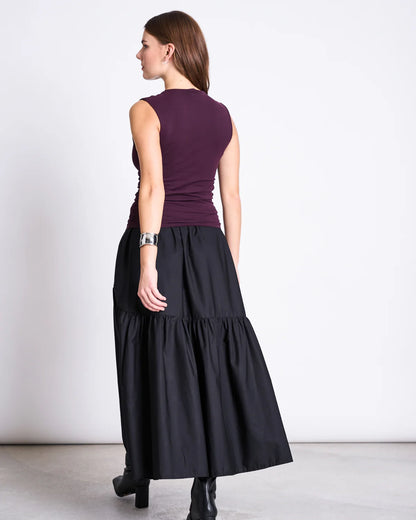 Jan ´n June - Gerafftes Top Rafo bordeaux aus Bio-Baumwolle