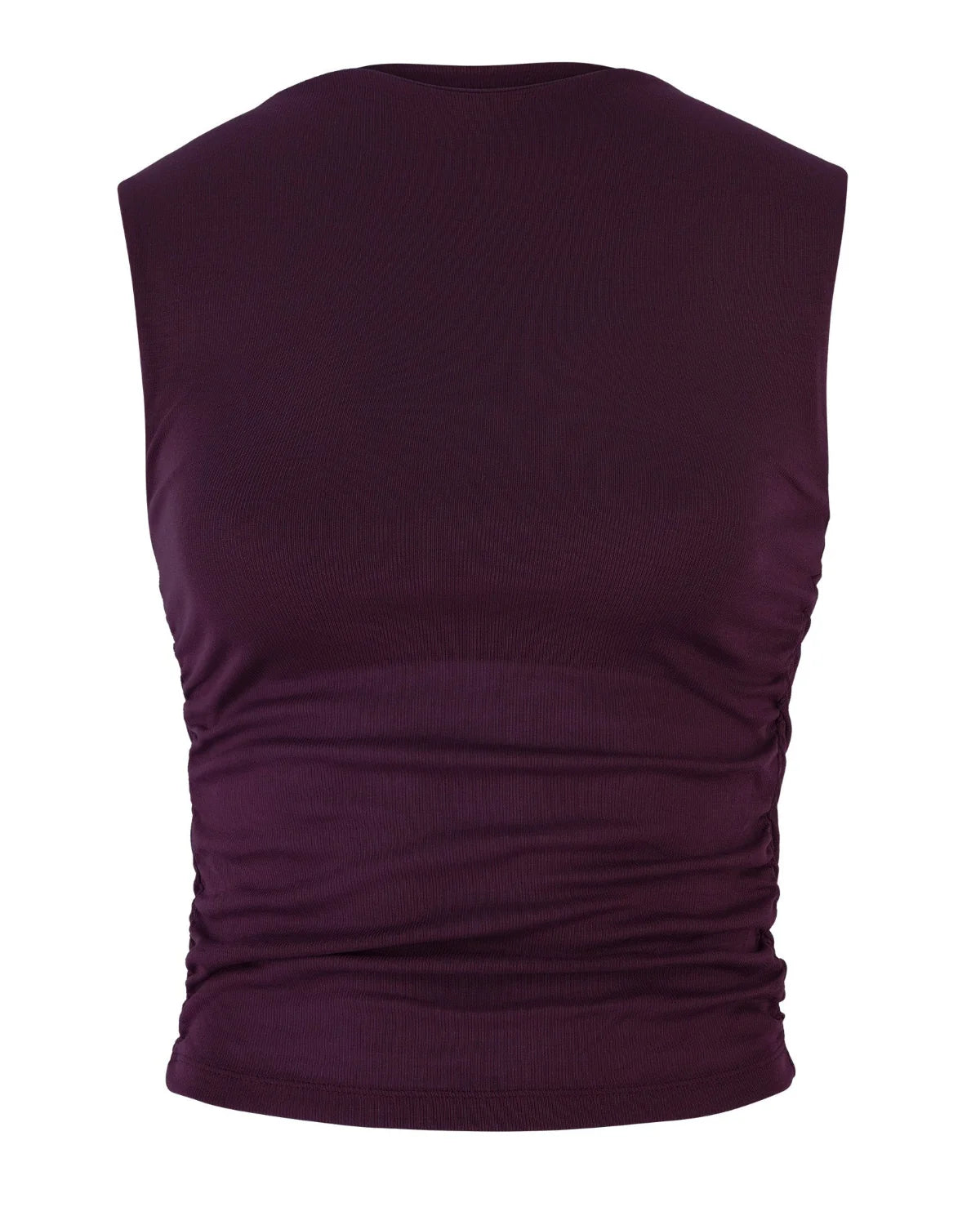 Jan ´n June - Gerafftes Top Rafo bordeaux aus Bio-Baumwolle