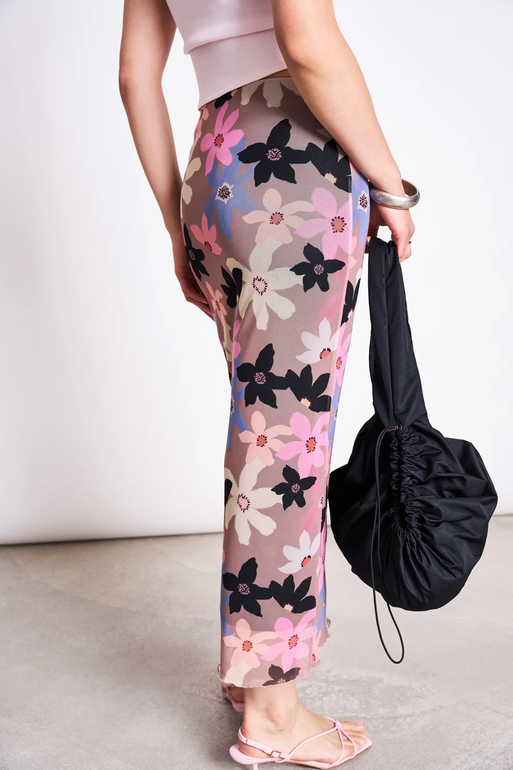 Jan ´n June - Mesh Maxirock Smuk mit floralem Print