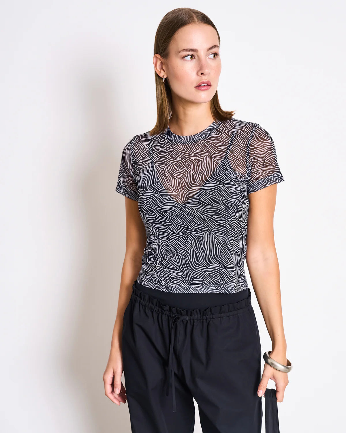 Jan ´n June - Mesh T-Shirt Evie mit Zebra-Print