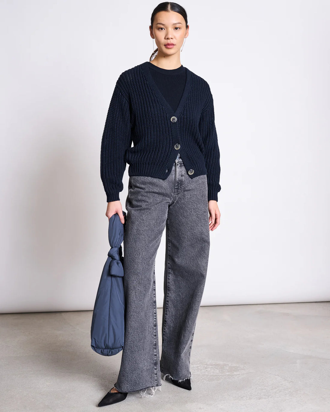 Jan ´n June - Strickjacke Lena dunkelblau Baumwolle (Bio)