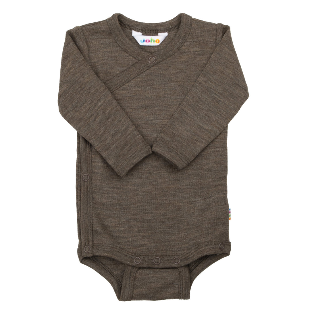 Joha - Baby Wickelbody braun langarm Wolle/ Seide - Mädchen und Jungen