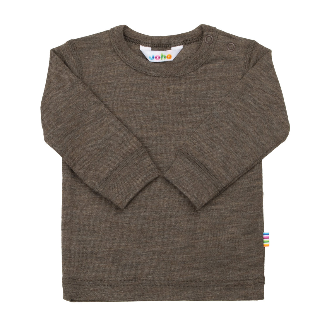 Joha - Kinder Langarmshirt Wolle/ Seide braun - Mädchen und Jungen