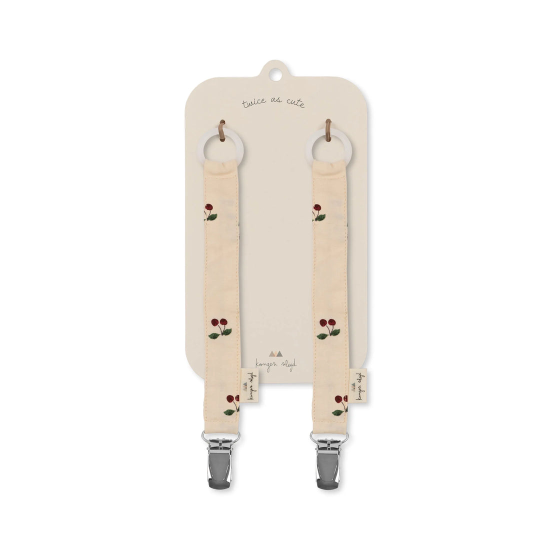 Konges Slojd - Baby Schnullerband Baumwolle (bio) Kirschen