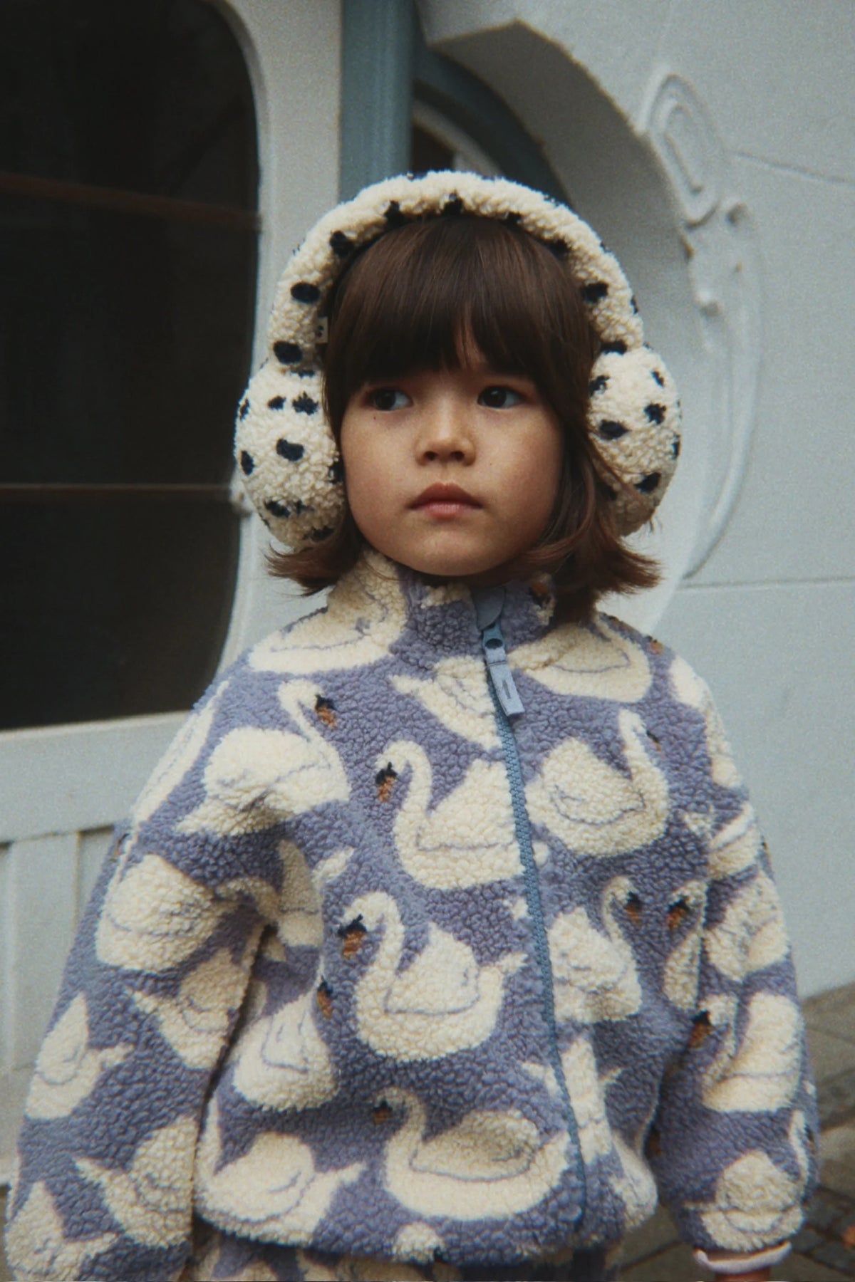 Konges Slojd - Jody Baby Teddyjacke Schwäne