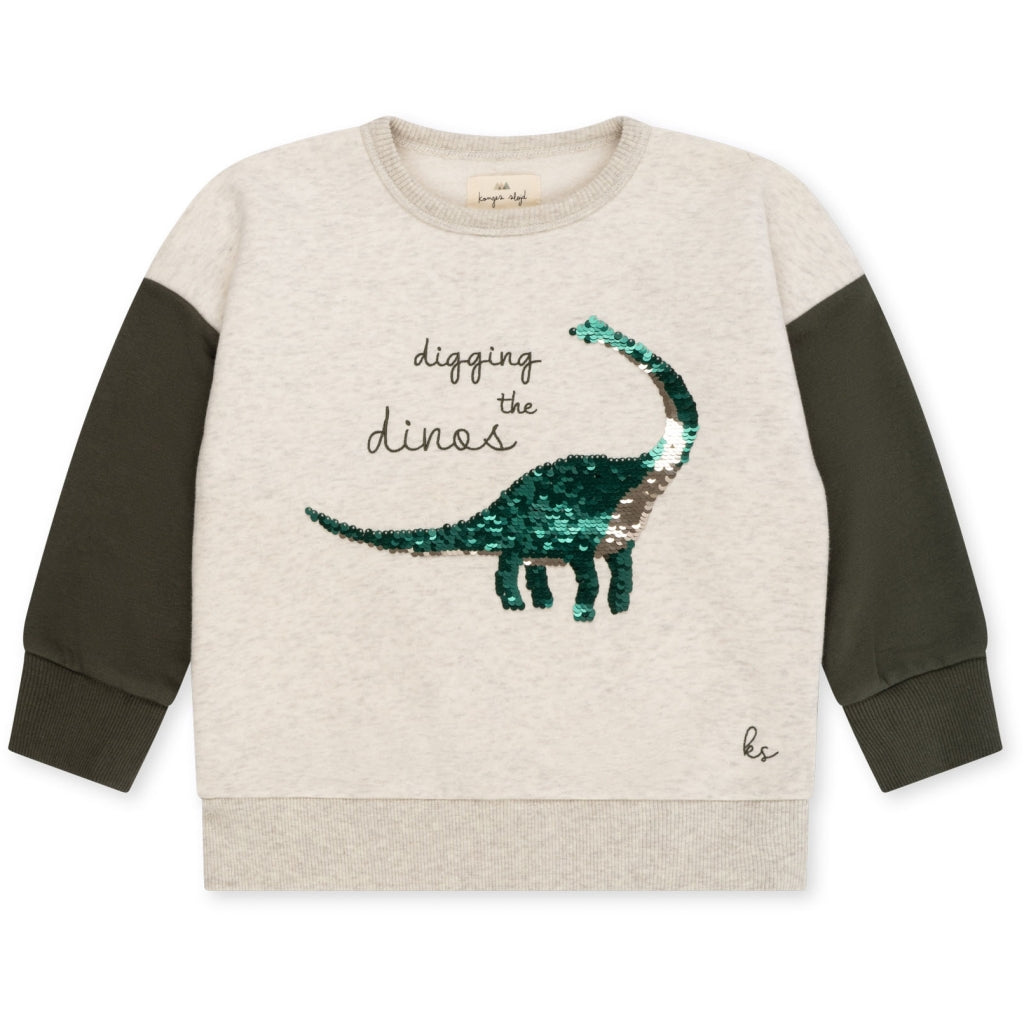 Konges Slojd - Baby Sweatshirt mit Palietten Dino