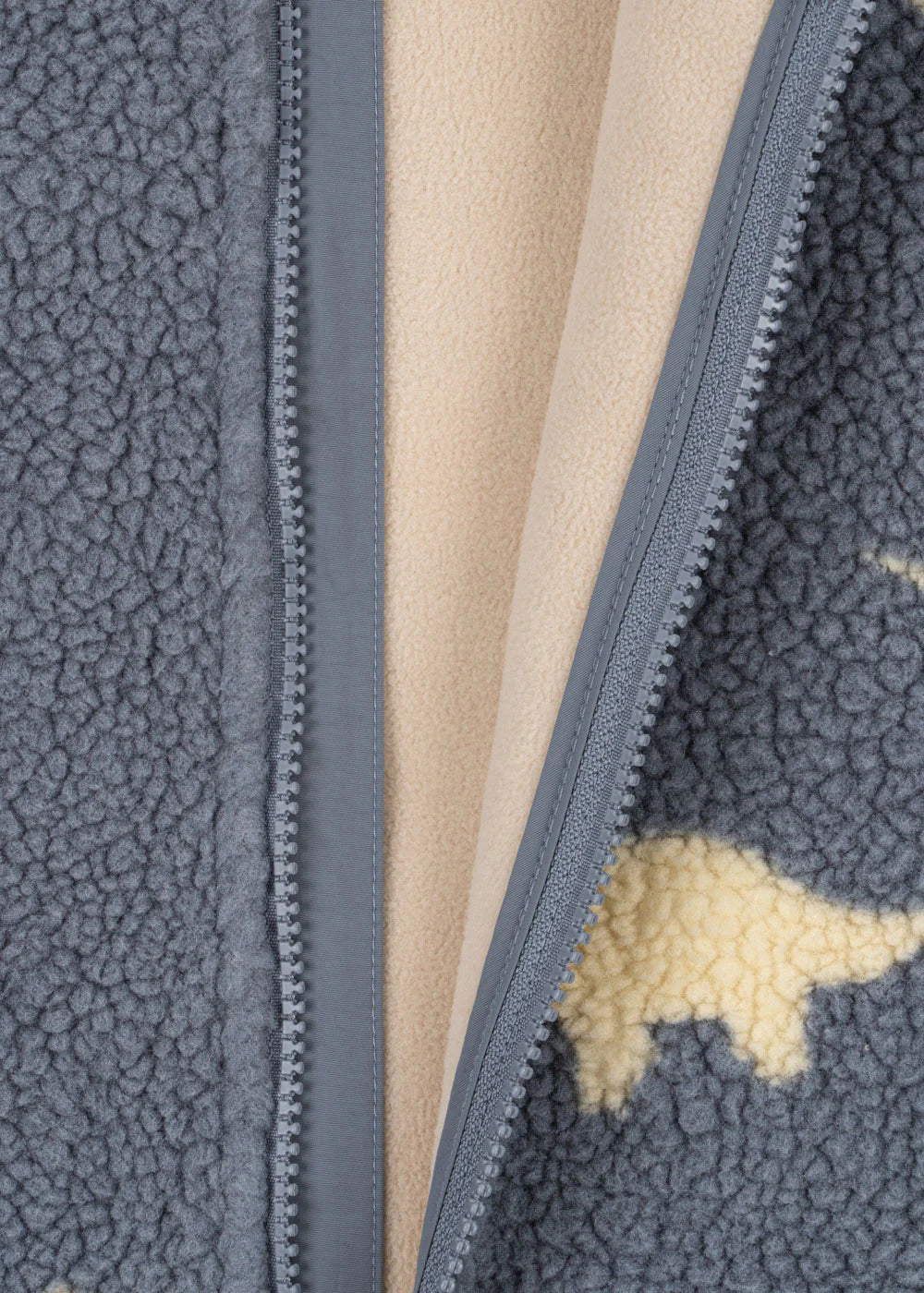 Konges Slojd - blaue Teddyjacke mit Dinos