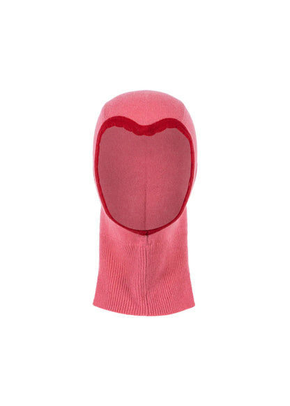 Konges Slojd - Wollmütze Balaclava rosa mit Herz
