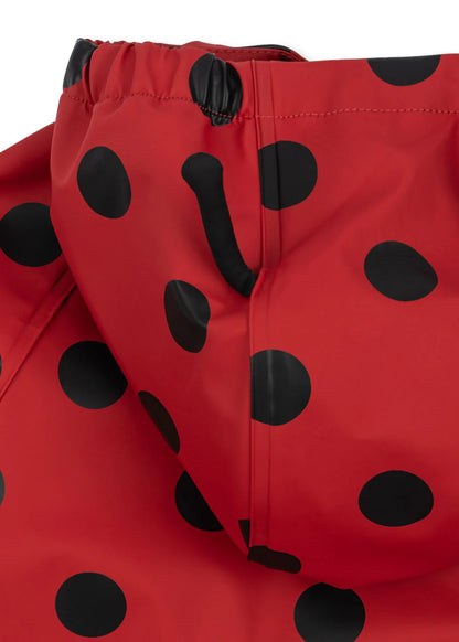 Konges Slojd - Baby Regenkleidung rot Punkte