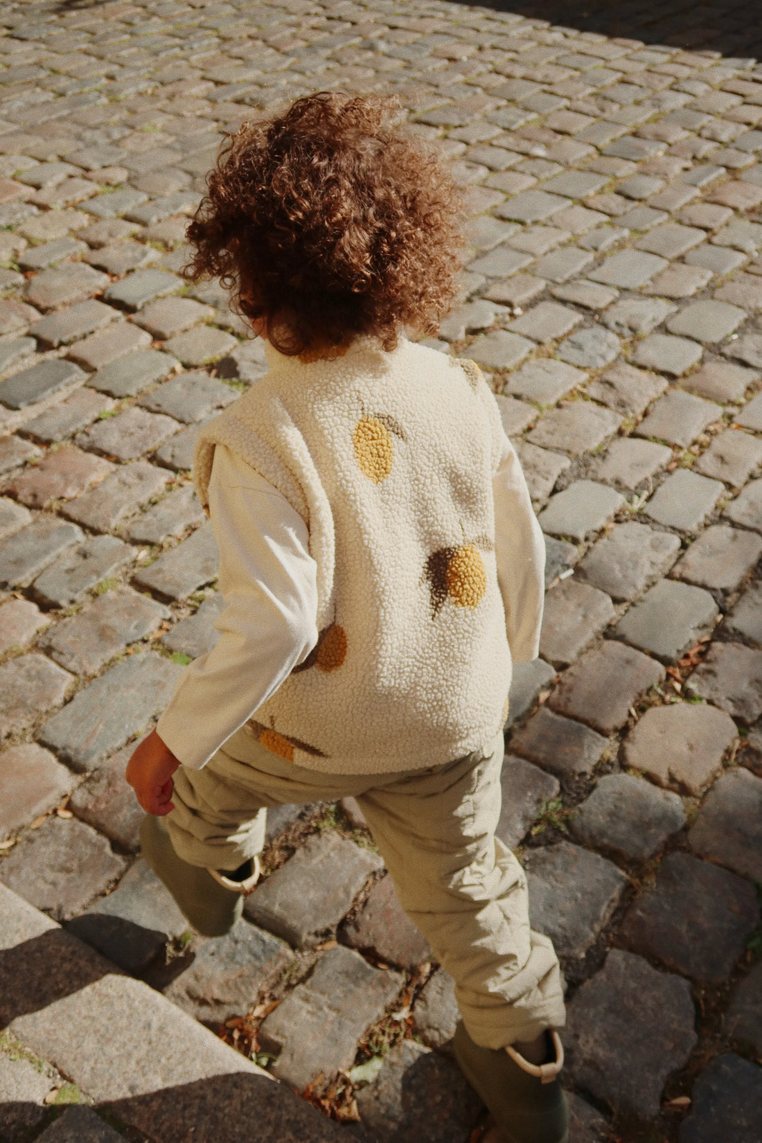 Konges Slojd - Jody Kinder Teddyweste Zitronen