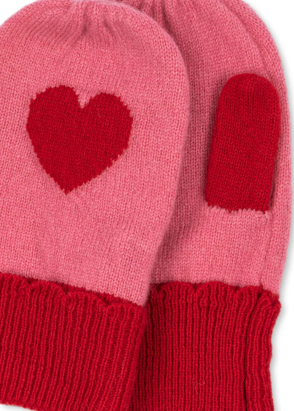 Konges Slojd - Wollhandschuhe Colette rot mit Herz