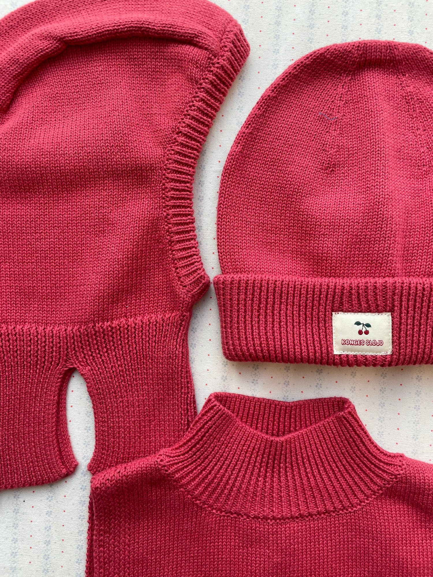 Konges Slojd - Kinder Beanie Avely Baumwolle rot