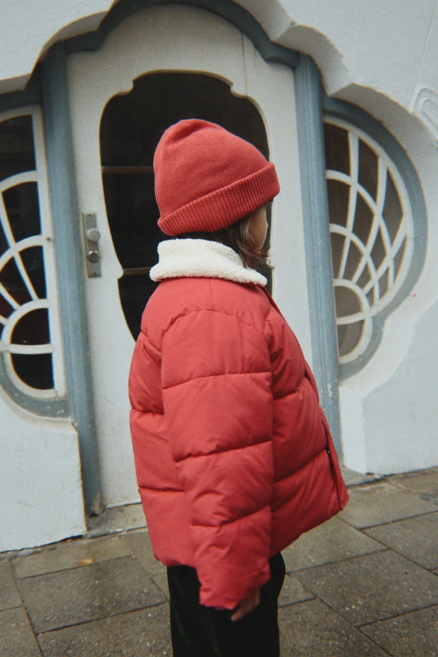 Konges Slojd - Kinder Beanie Avely Baumwolle rot