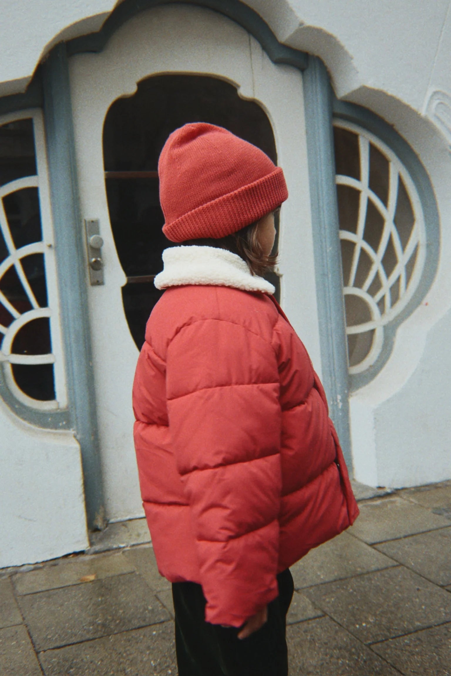 Konges Slojd - Kinder Beanie Avely Baumwolle rot