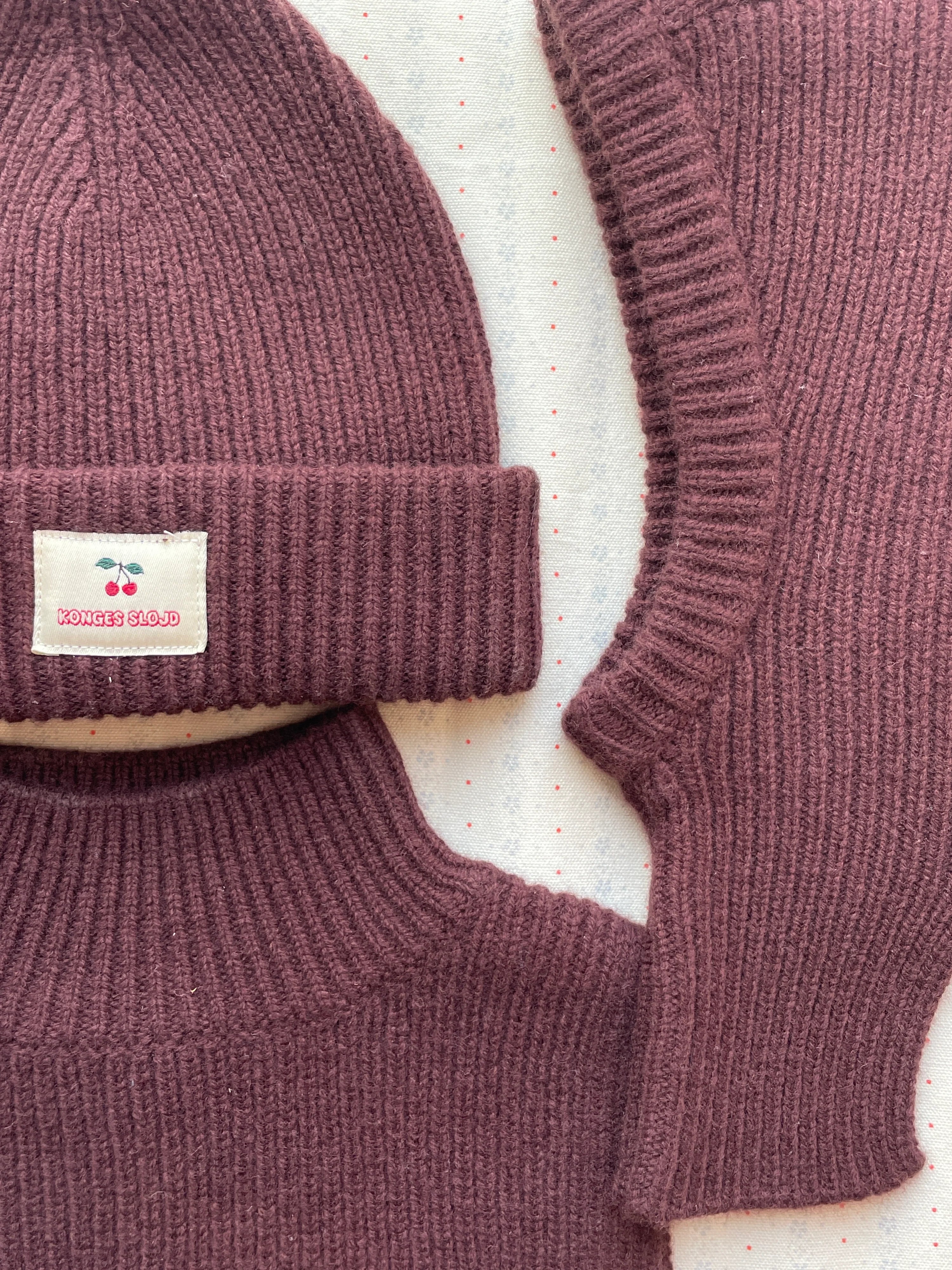 Konges Slojd - Kinder Beanie Basil Wolle braun
