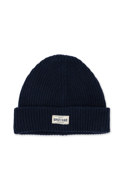 Konges Slojd - Kinder Beanie Basil Wolle blau