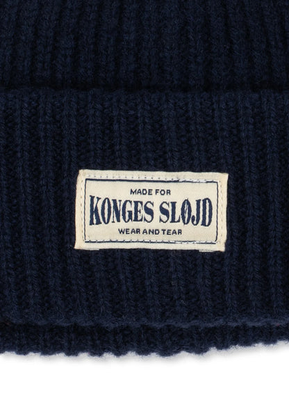 Konges Slojd - Kinder Beanie Basil Wolle blau