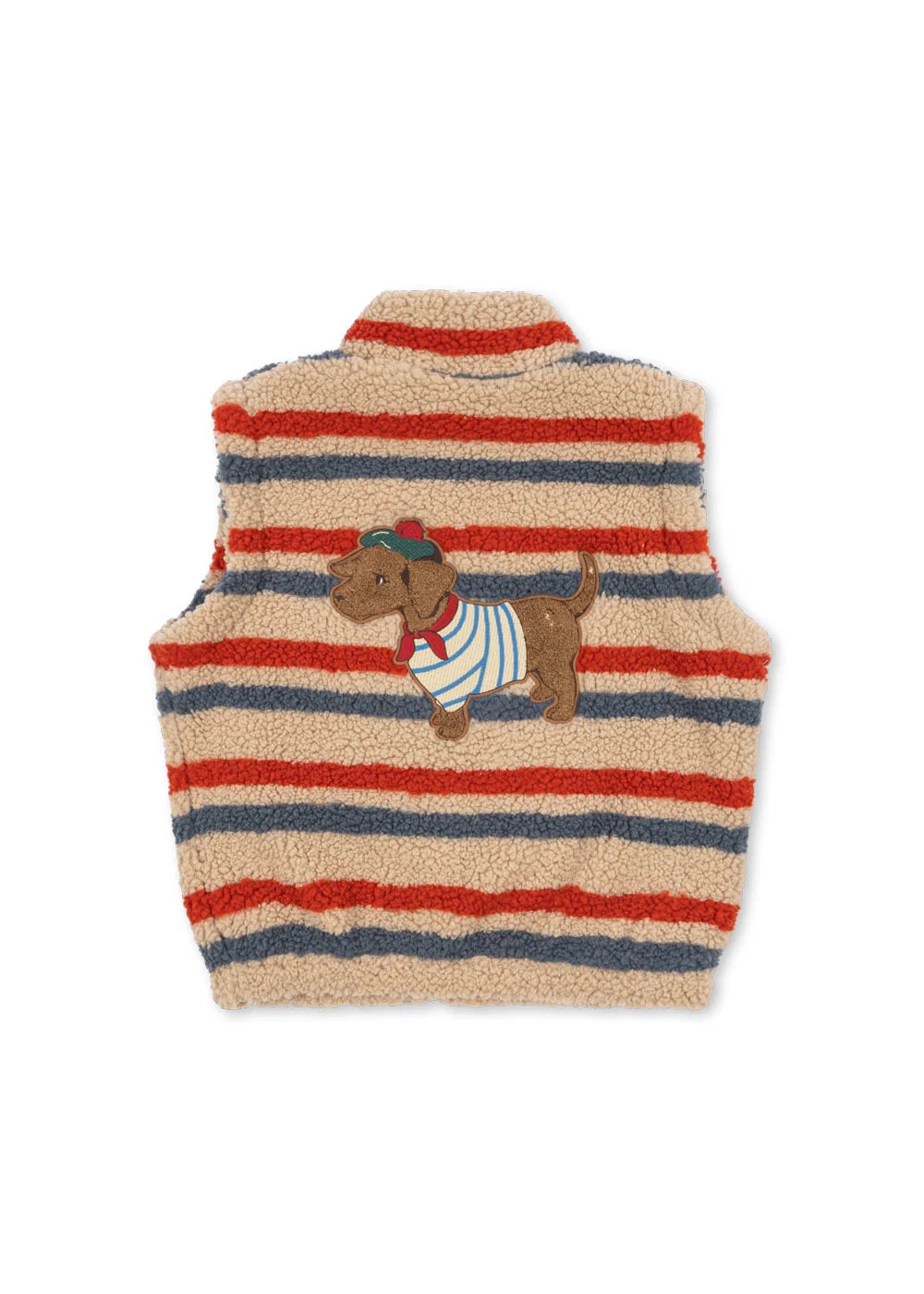 Konges Slojd - Jody Baby Teddyweste Streifen mit Dackelmotiv