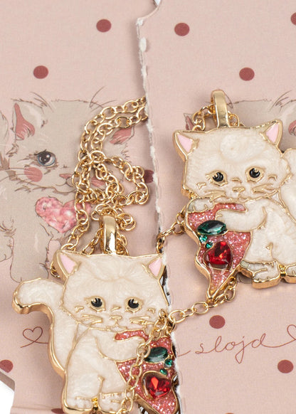 Konges Slojd - Kinder Freundschaftskette 2er Set Katzen gold
