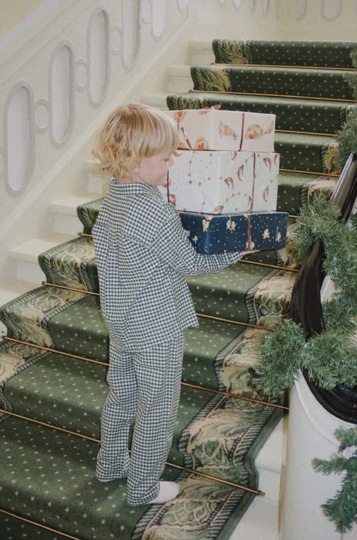 Konges Slojd - Kinder Hemd &quot;Foret&quot; grün für besondere Anlässe