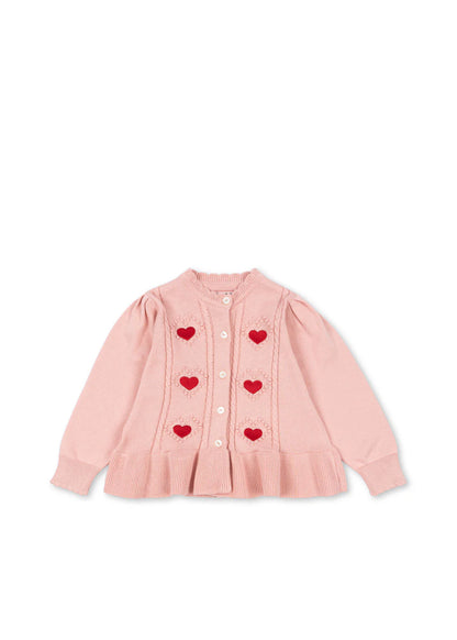 Konges Slojd - Strickjacke für Kinder/Mädchen mit Herzen vorne