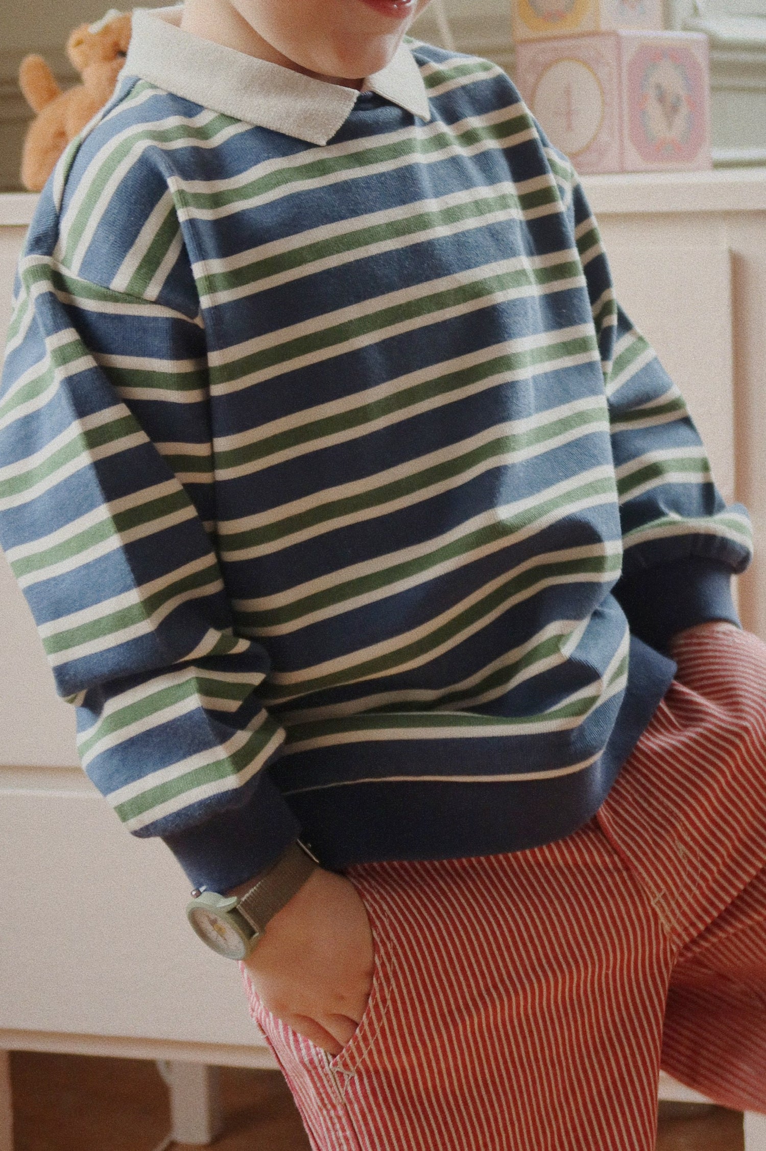 Kongesslojd-kinder-hose-rot-gestreift