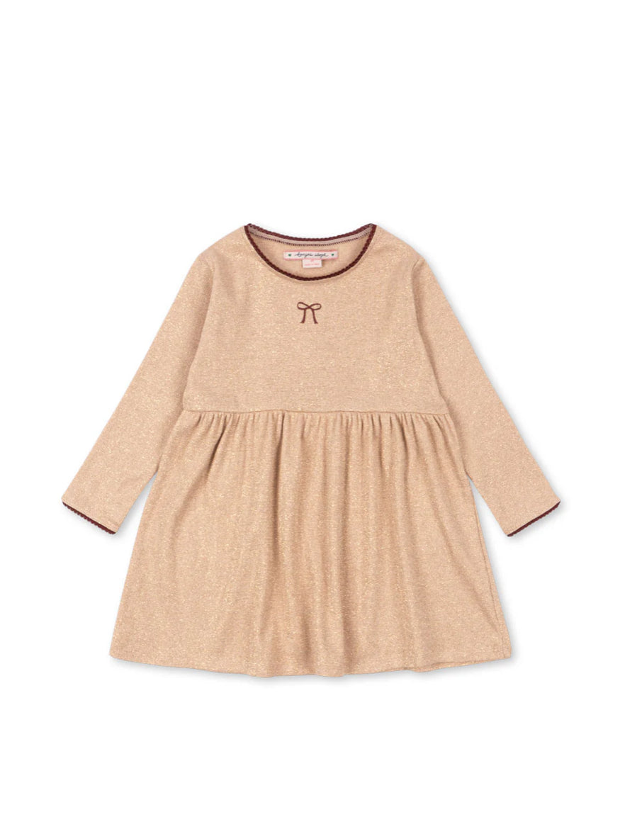 Konges Slojd - Kinder Kleid "Roli” in beige für Mädchen an besonderen Anlässen